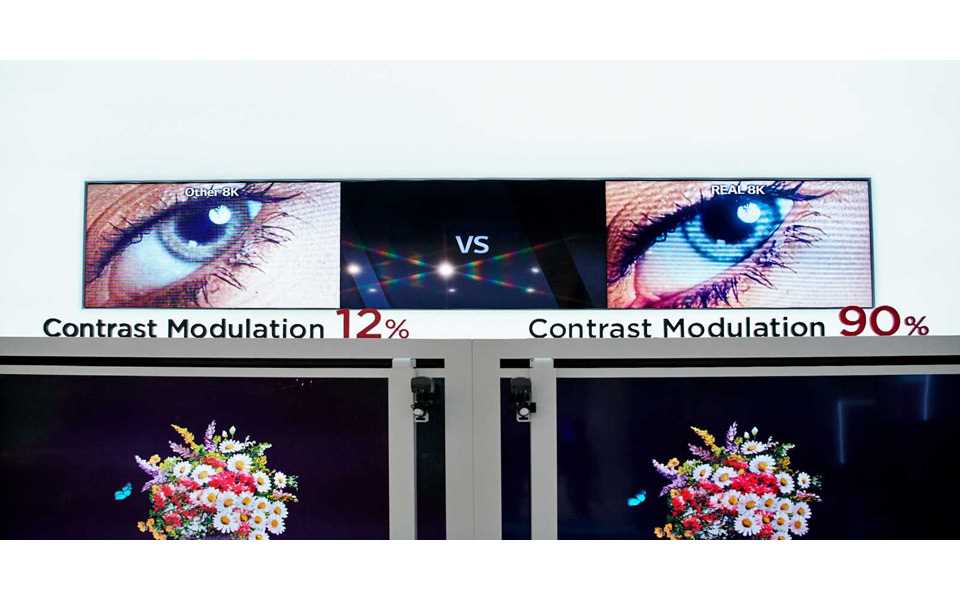 While conventional TVs can have a contrast modulation as low as 12%, LG passed the test with flying colours and 90% | More at LG MAGAZINE