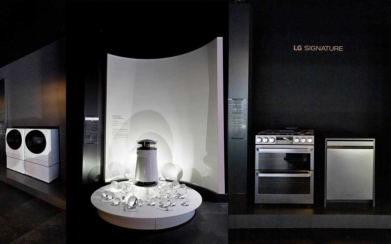 The LG SIGNATURE collection at CES 2019, including washer and dryer, air purifier, oven and dishwasher | More at LG MAGAZINE