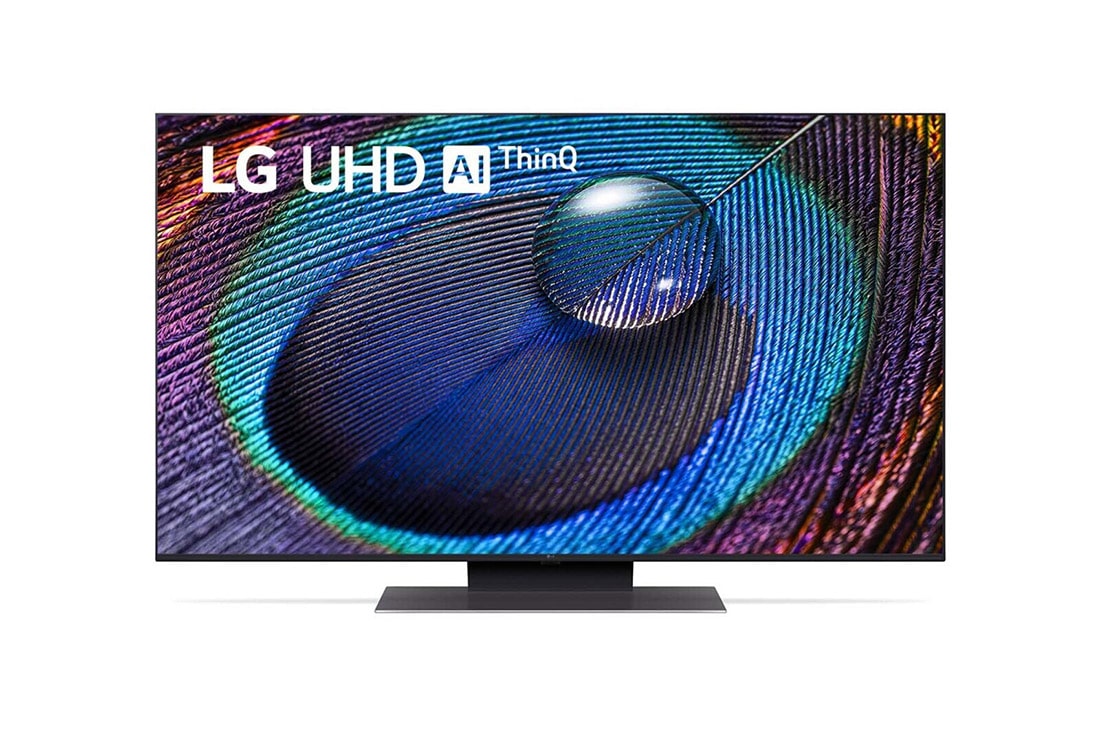 LG UHD UR91 50'' 4K Smart TV, 2023, Pohled zepředu na ultra HD televizor LG, 50UR91003LA