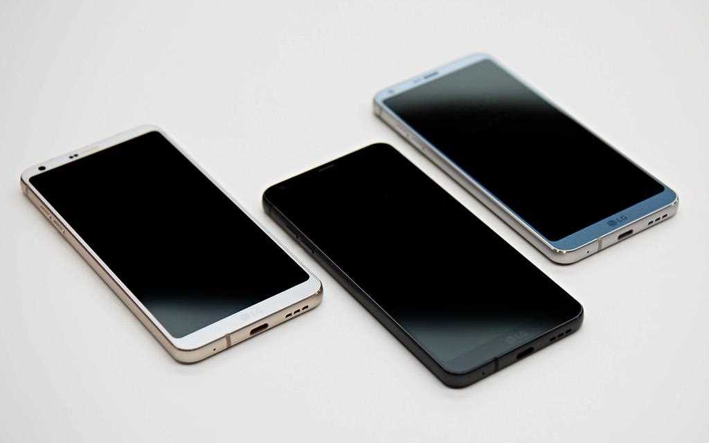 An image of new lg g6 in three different colors