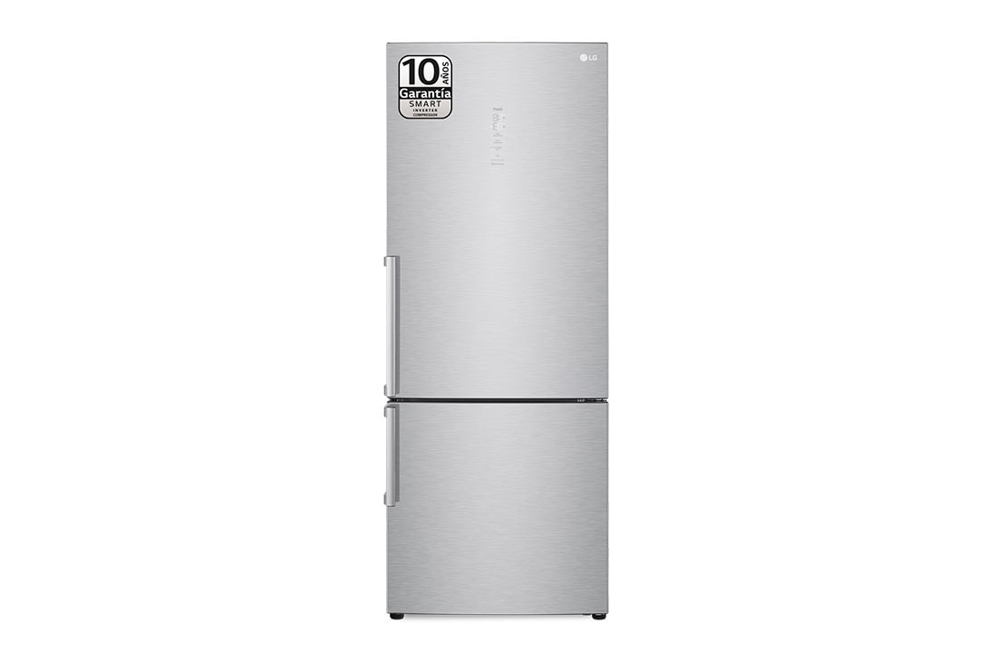 LG Frigorífico Combi Door Cooling  1,85m, Clasificación D, Acero  antihuellas, serie 70cm, Frigorífico vista frontal , GBB569NSAGB