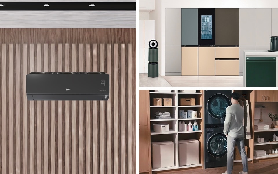 LG PuriCare™, Objet InstaView™ Refrigerator y WashTower™ en el CES 2022.