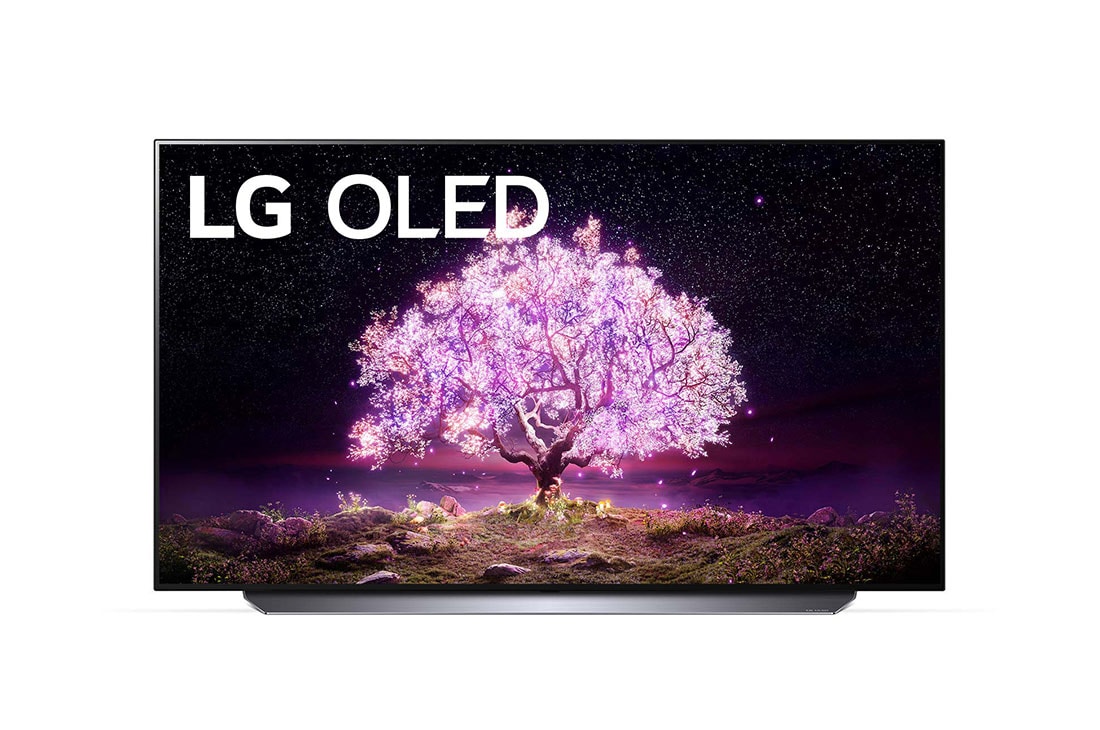 LG C1 48” 4K Smart SELF-LIT OLED TV with AI ThinQ® (2021), front view, OLED48C1PTB