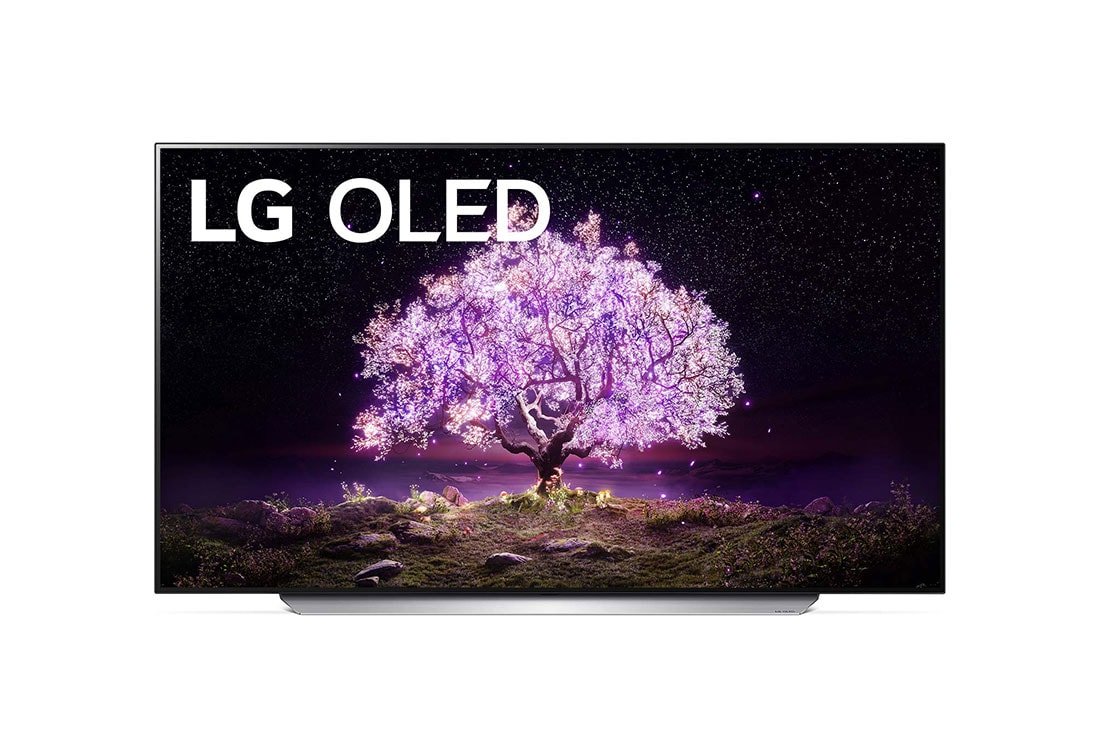 LG C1 65” 4K Smart SELF-LIT OLED TV with AI ThinQ® (2021), front view, OLED65C1PTB