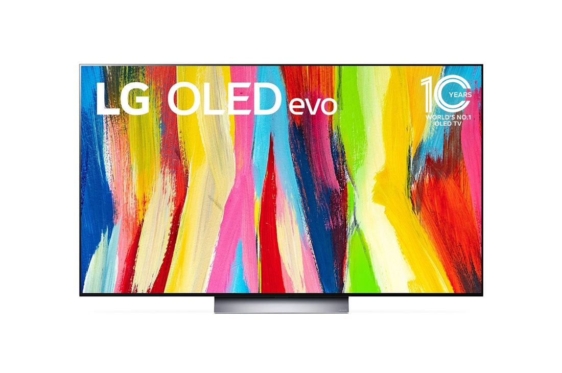 LG 77 Inch C2 Series 4K Smart SELF-LIT OLED evo TV with AI ThinQ® (2022), Front view , OLED77C2PSA