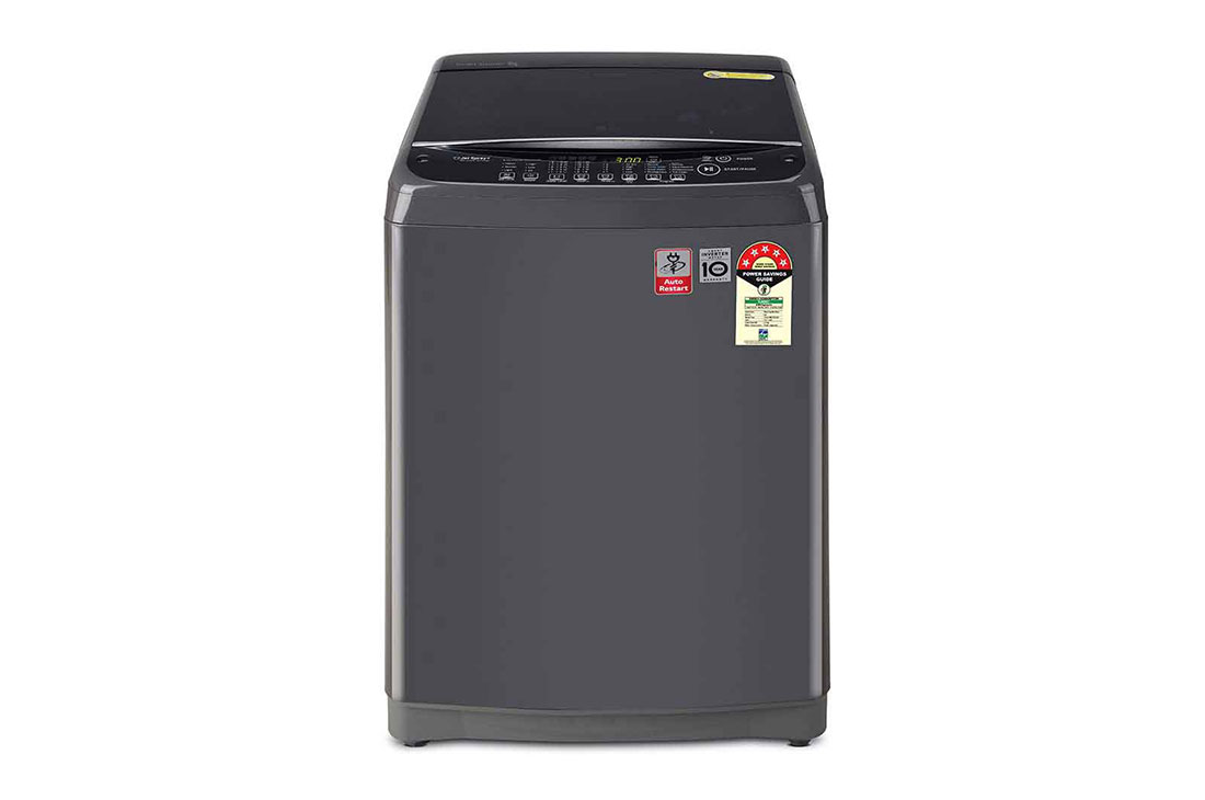LG 9kg, Top Load Washing Machine in Middle Black, LG T2109VSAB 9kg Front View, T2109VSAB