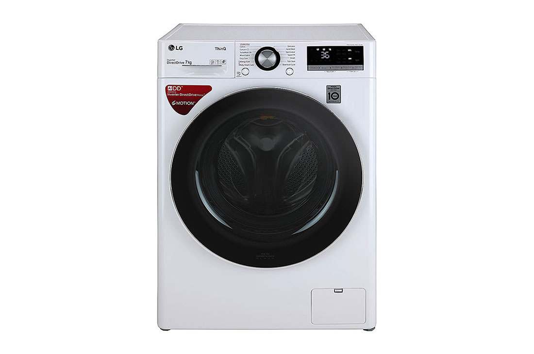 LG 7.0kg, AI Direct Drive™ Washer with Steam™ & TurboWash,  Front View, FV1207S4W