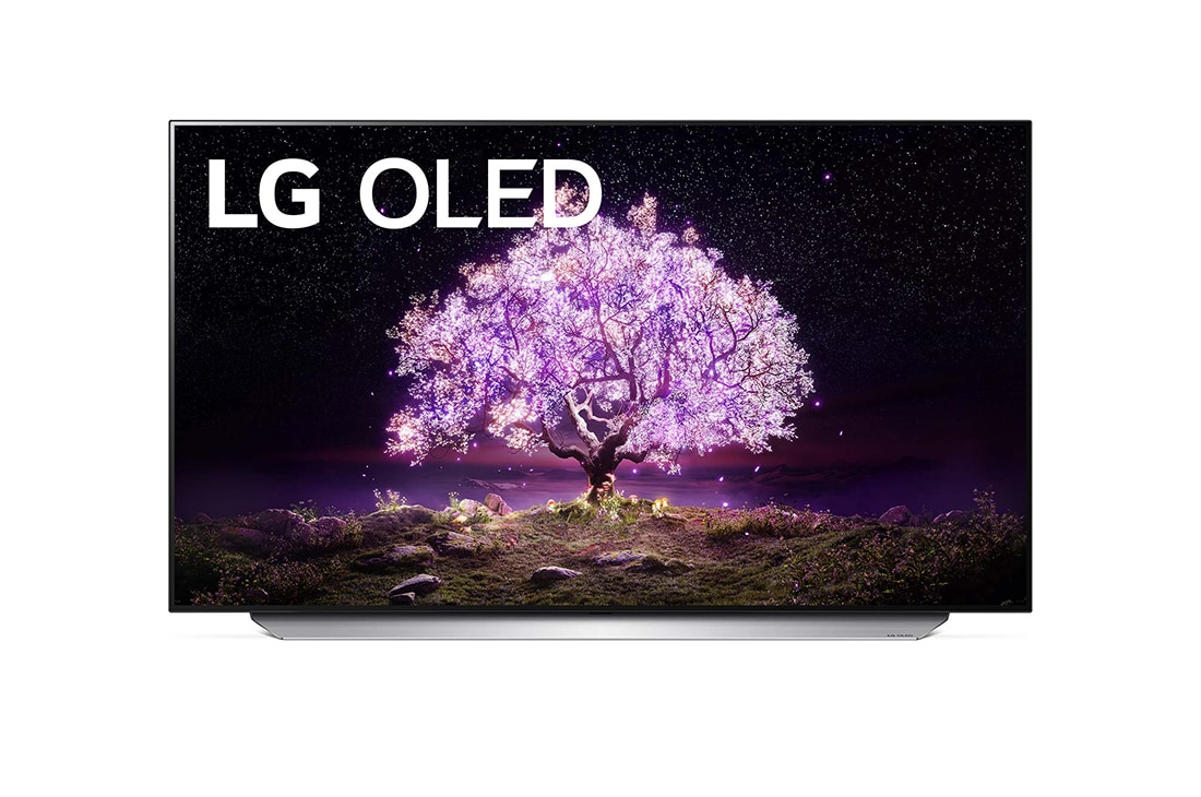 LG 4K OLED телевизор 55'' LG OLED55C1RLA, вид спереди, OLED55C1RLA