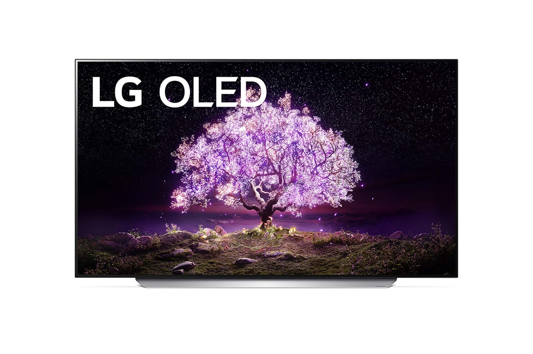 LG C1 65'' 4K Smart OLED телевизор, вид спереди, OLED65C1RLA