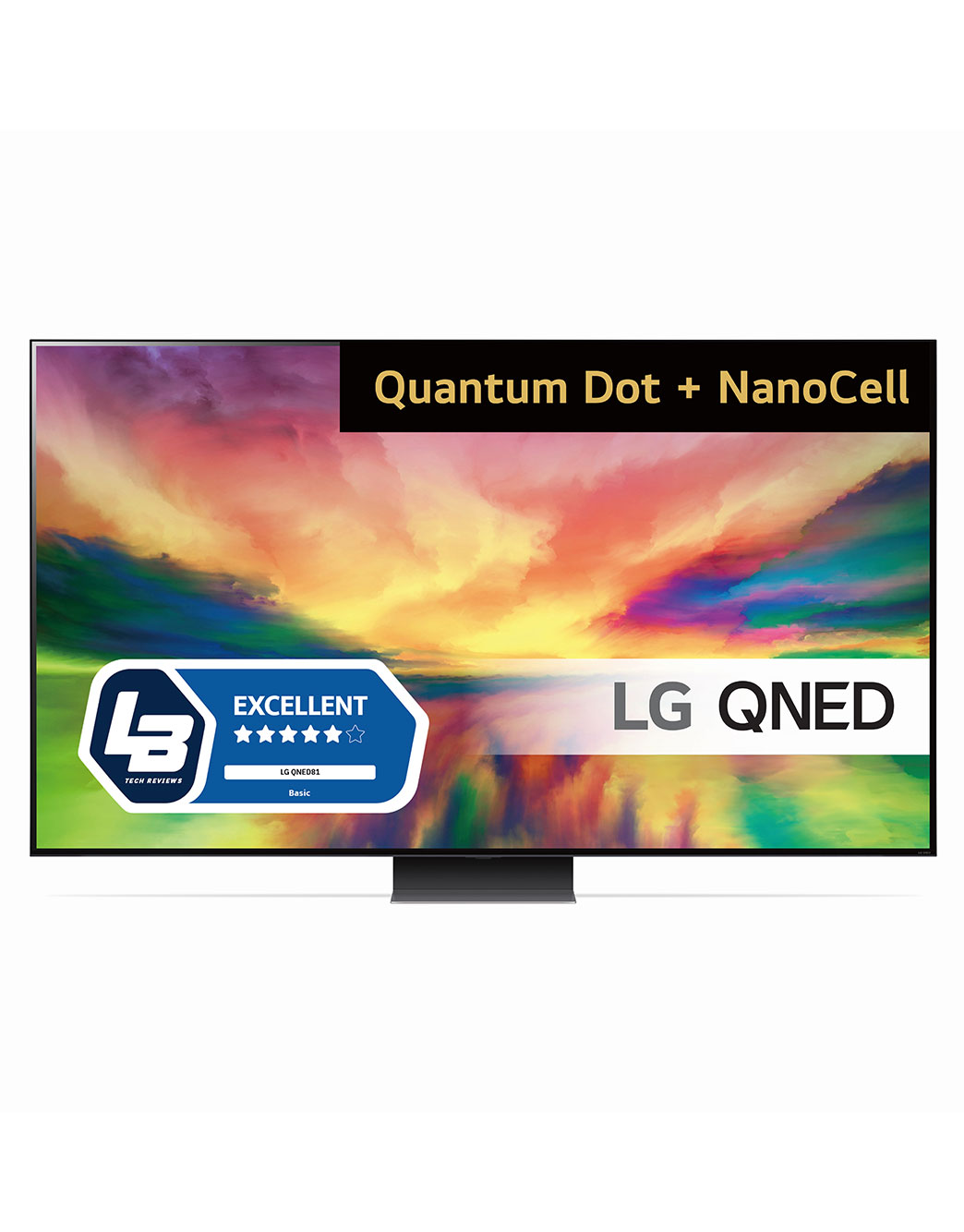 LG 86'' QNED 81 - 4K TV (2023), front view with logo, 86QNED816RE