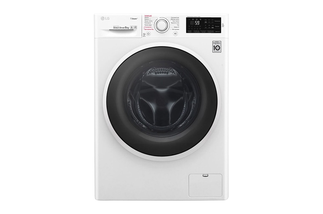 LG Вузька пральна машина, технологія 6 Motion™, прання парою SpaSteam™, LG ThinQ™ по NFC, 6 кг, F0J6NS0W