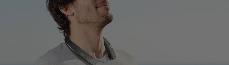 Background picture of a man wearing a bluetooth headset